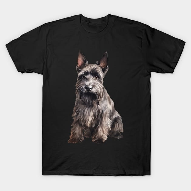 Scottish Terrier T-Shirt by DavidBriotArt